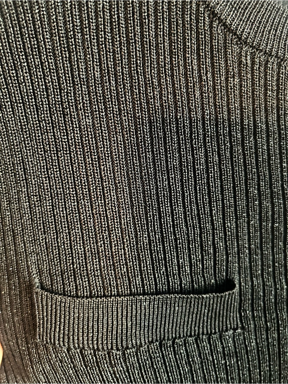 Mable Black Ribbed Button-Front Knit Dress - Picture 7 of 10